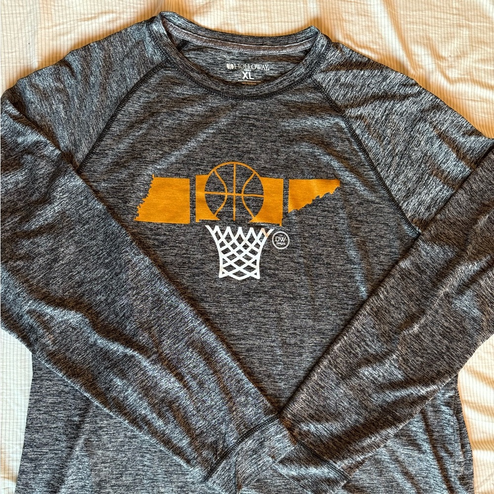Tennessee Vols Basketball Heathered Grey Long Sleeve Shirt
